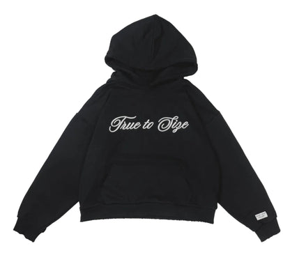 Black Classic Script Hoodie